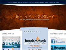 Tablet Screenshot of freedomchurchlife.com